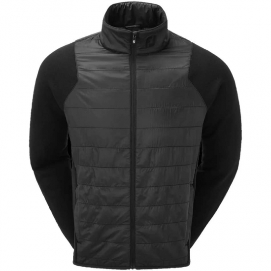 Footjoy Fleece Quilted Jacket - Black i gruppen Golfhandelen / Klr og sko / Golfklr herre / Jakker/Vester hos Golfhandelen Ltd (fj quilted jacket black)